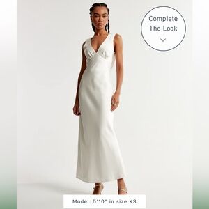 Abercrombie & Fitch White Maxi Dress